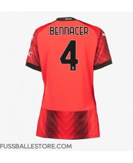 Günstige AC Milan Ismael Bennacer #4 Heimtrikot Damen 2023-24 Kurzarm